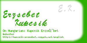 erzsebet kupcsik business card